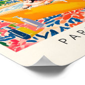 イングリッシュブルドッグアートプリント,フローラバスルームプリント, ポスター (角)