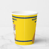 イングリッシュブルドッグイラストレーションパーソナライズされたパーティー 紙コップ (右)