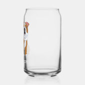 イングリッシュブルドッグイラストレーション パーソナライズされた ガラス缶 (左)