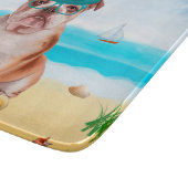 イングリッシュブルドッグオンビーチ カッティングボード (角)