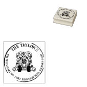 イングリッシュブルドッグカスタム差出人住所 ラバースタンプ (押印)