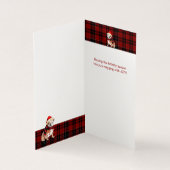 イングリッシュブルドッグクリスマスレッドホリデープレイド (内部)