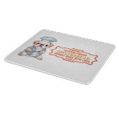 イングリッシュブルドッグシェフベーキングジンジャーブレッド カッティングボード (角)