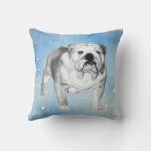 イングリッシュブルドッグスケッチ クッション (裏面)
