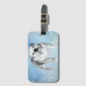 イングリッシュブルドッグスケッチ ラゲッジタグ (正面縦)