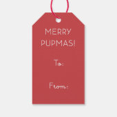 イングリッシュブルドッグスノーボールファイトギフトラベル ギフトタグ (裏面)