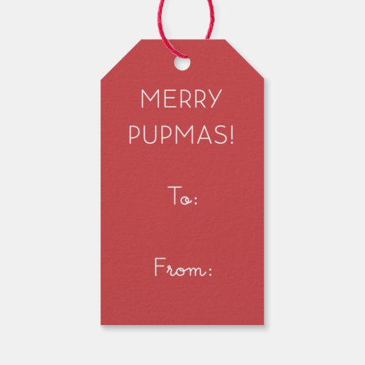 イングリッシュブルドッグスノーボールファイトギフトラベル ギフトタグ (裏面)