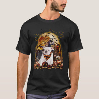 イングリッシュブルドッグハロウィーンハウス – ドッグズカボチャ Tシャツ