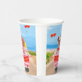 イングリッシュブルドッグバレンタインデートラックハート 紙コップ (右)