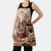 イングリッシュブルドッグホリデーベーキング:フェスティバルクリスマス エプロン (インサイチュ)