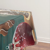 イングリッシュブルドッグホリデーベーキング:フェスティバルクリスマス テーブルクロス (インサイチュ)