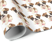 イングリッシュブルドッグラッピング紙 ラッピングペーパー (ロールコーナー)