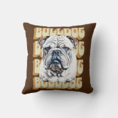 イングリッシュブルドッグレトロフォント クッション (裏面)