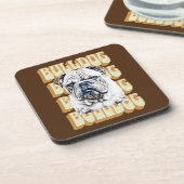 イングリッシュブルドッグレトロフォント コースター (左側)