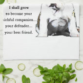 イングリッシュブルドッグ伝統・オブ・ラブ キッチンタオル (折り畳み)