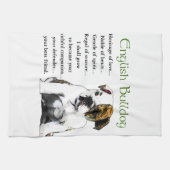 イングリッシュブルドッグ伝統・オブ・ラブ キッチンタオル (横)