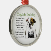 イングリッシュブルドッグ伝統・オブ・ラブ メタルオーナメント (右)
