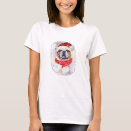 イングリッシュブルドッグ愛好家へのクリスマスギフト Tシャツ
