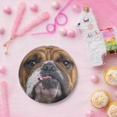 イングリッシュブルドッグ装飾用クッション ペーパープレート (パーティー)