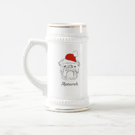イングリッシュブルドッグ クリスマス ビールジョッキ