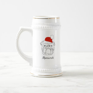 イングリッシュブルドッグ クリスマス ビールジョッキ