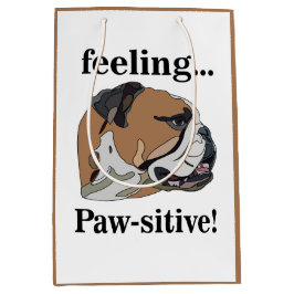 イングリッシュブル感じドッグのペット誕生日 ミディアムペーパーバッグ