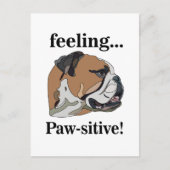 イングリッシュブル感じドッグのペット顔 ポストカード (正面)