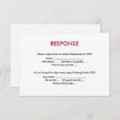 イングリッシュベトナム招待状モダンデザイン 招待状 (正面/裏面)