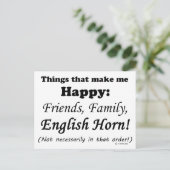 イングリッシュホルンで幸せ ポストカード (スタンド正面)