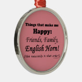 イングリッシュホルンで幸せ メタルオーナメント (右)