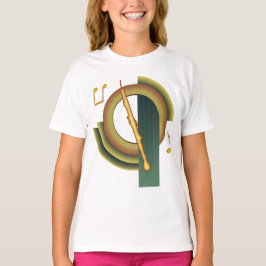 イングリッシュホルンのデコ調デザイン Tシャツ