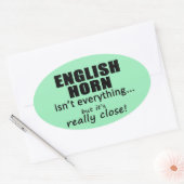 イングリッシュホルンは全てではないオーバルステッカー 楕円形シール (封筒)