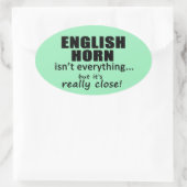 イングリッシュホルンは全てではないオーバルステッカー 楕円形シール (バッグ)