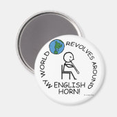 イングリッシュホルン – ワールドリボルブのまわりに マグネット (正面/裏面)
