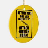 イングリッシュホーンに攻撃 セラミックオーナメント (右)