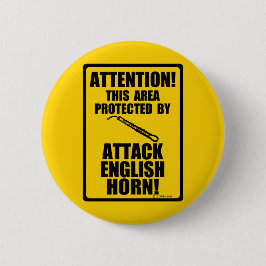 イングリッシュホーンに攻撃 缶バッジ