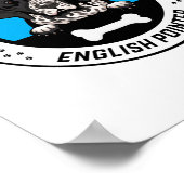 イングリッシュポインタピークイラストレーションバッジ ポスター (角)