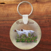 イングリッシュポインタペストリーポスタートリプチアクリルP キーホルダー (正面)