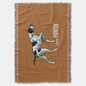 イングリッシュポインタードッグ スローブランケット (正面縦)