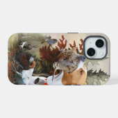イングリッシュポインター、鳥狩り iPhone 15ケース (裏面横)