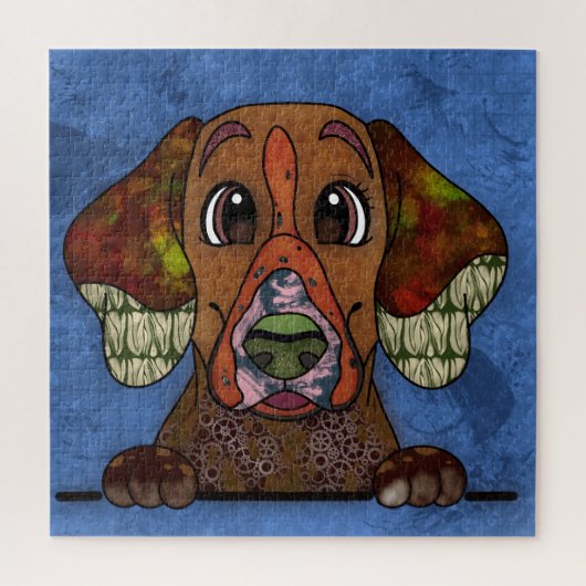イングリッシュポインタ醜い犬の顔ジグソーパズル ジグソーパズル (縦)