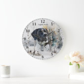 イングリッシュポインタ,ウッドコック狩りシーズン,アート ラージ壁時計 (ホーム)