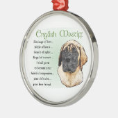 イングリッシュマスティフ伝統・オブ・ラブ メタルオーナメント (左)