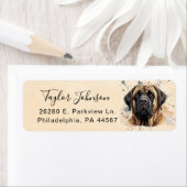 イングリッシュマスティフ差出人住所ラベル ラベル (インサイチュ)