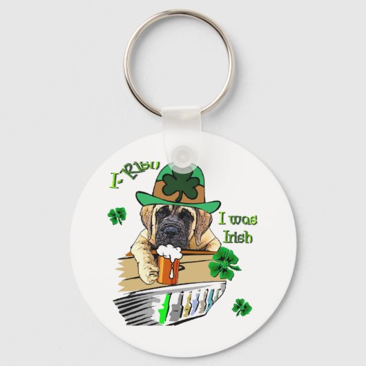 イングリッシュマスティフSt patricks キーホルダー (正面)