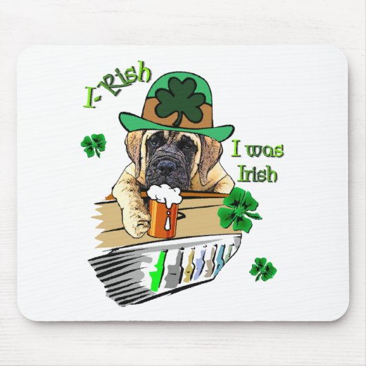 イングリッシュマスティフSt patricks マウスパッド (正面)