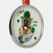 イングリッシュマスティフSt patricks メタルオーナメント (右)