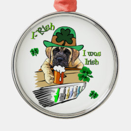 イングリッシュマスティフSt patricks メタルオーナメント