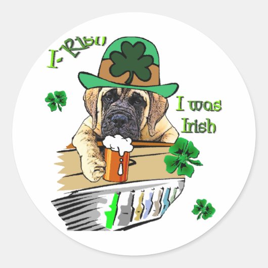 イングリッシュマスティフSt patricks ラウンドシール (正面)