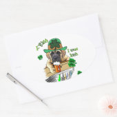イングリッシュマスティフSt patricks 楕円形シール (封筒)
